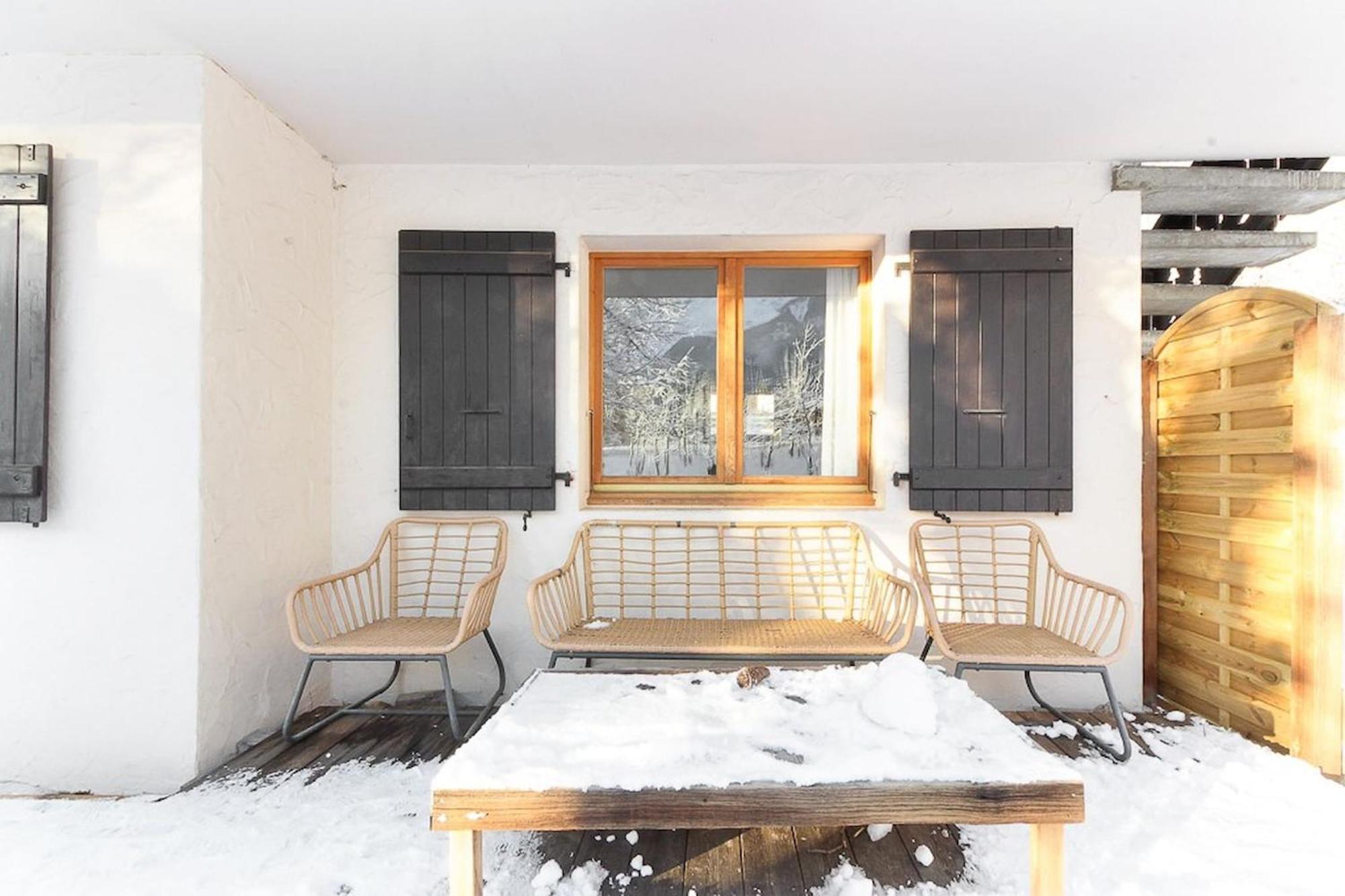 Ferienwohnung Violette De Cham - Jardin Prive - Vue Mont Blanc Chamonix Exterior foto
